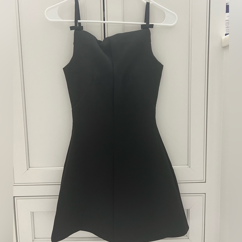 House of CB dainty satin a-line mini dress size XS in black - Picture 3 of 5